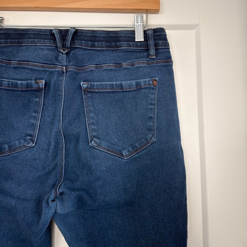 Curve Appeal Womens High Rise Skinny Jeans Dark Wash Blue Size 8/29 Stretch